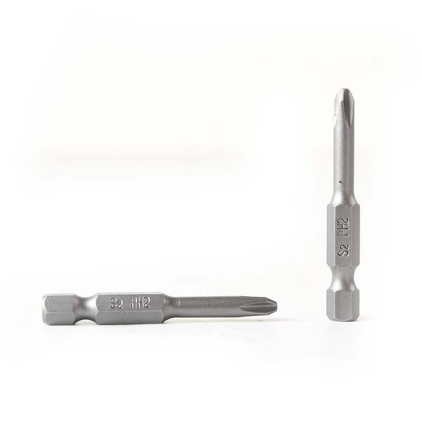 Superior Steel 2# Phillips Head Power Screwdriver Bits - 2 Inch Long - 4.5mm Dia, PK 10 BP202-10PK